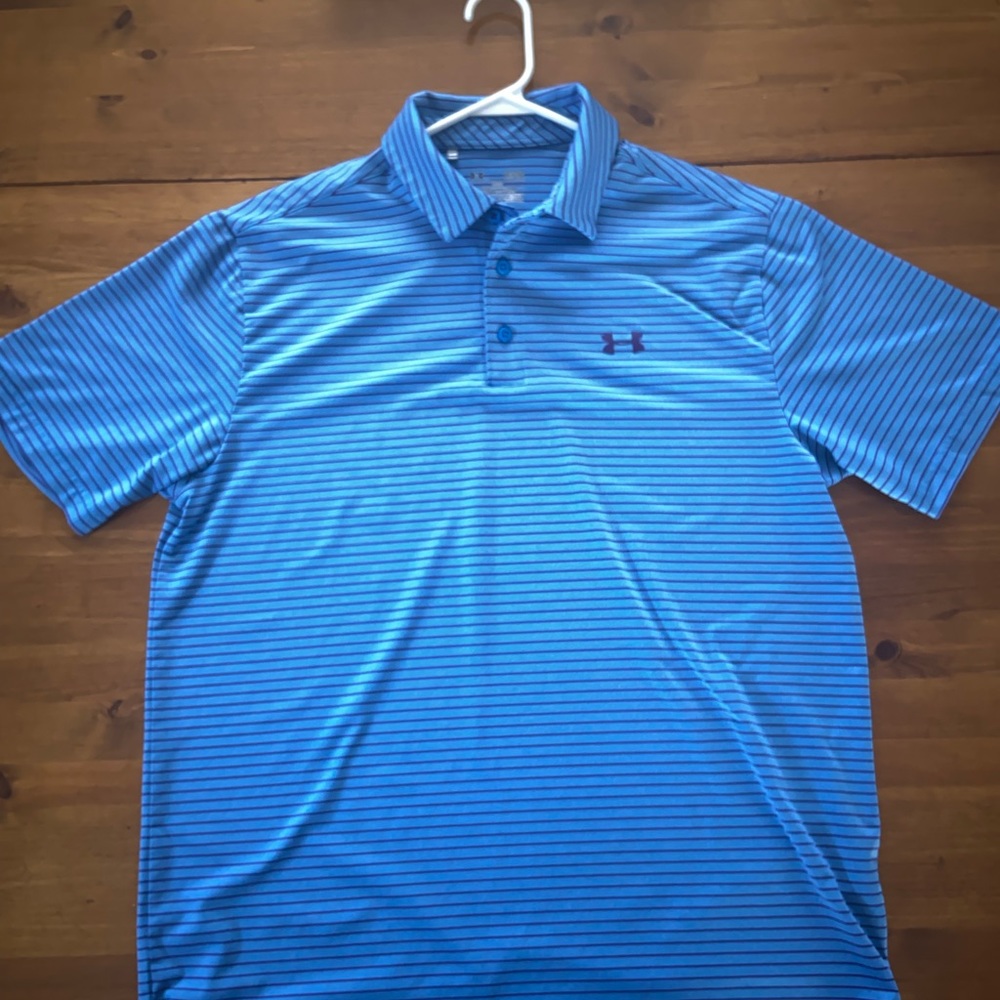 Under Armour Golf Heatgear Short-Sleeve Loose Tour Stripe